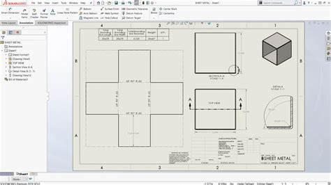 solidworks sheet metal box|sheet metal thickness in solidworks.